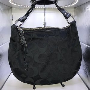 COACH Ali signature sateen hobo